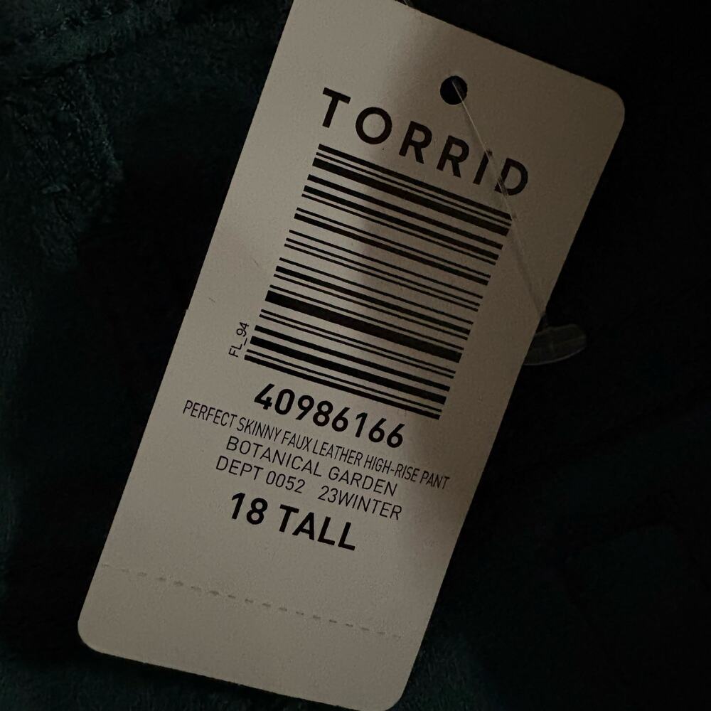Torrid Perfect Skinny Faux Leather Pant 18T Women’s Botanical Garden Green - Picture 6 of 7